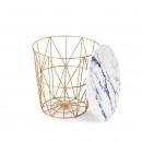 Стол журнальный HALMAR HARISSA G золотой/белый мрамор